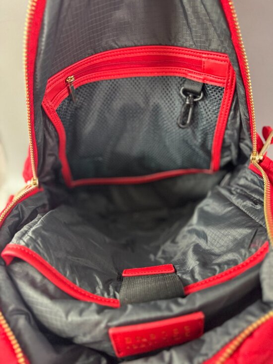 NWT SOL & SELENE Red Quilted Backpack main image 10